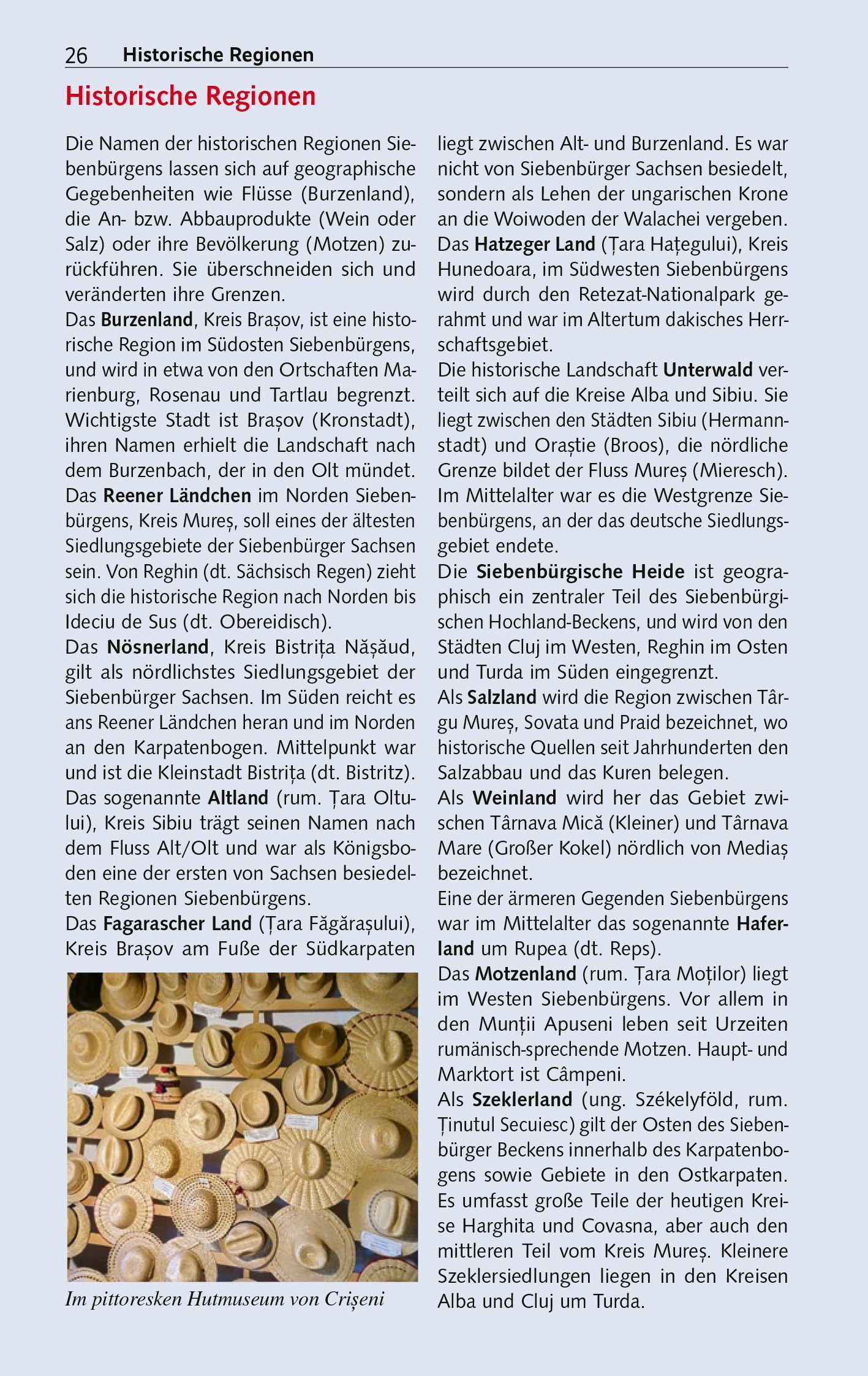 Beispielinhalt (Bild) TRESCHER Reiseführer Siebenbürgen