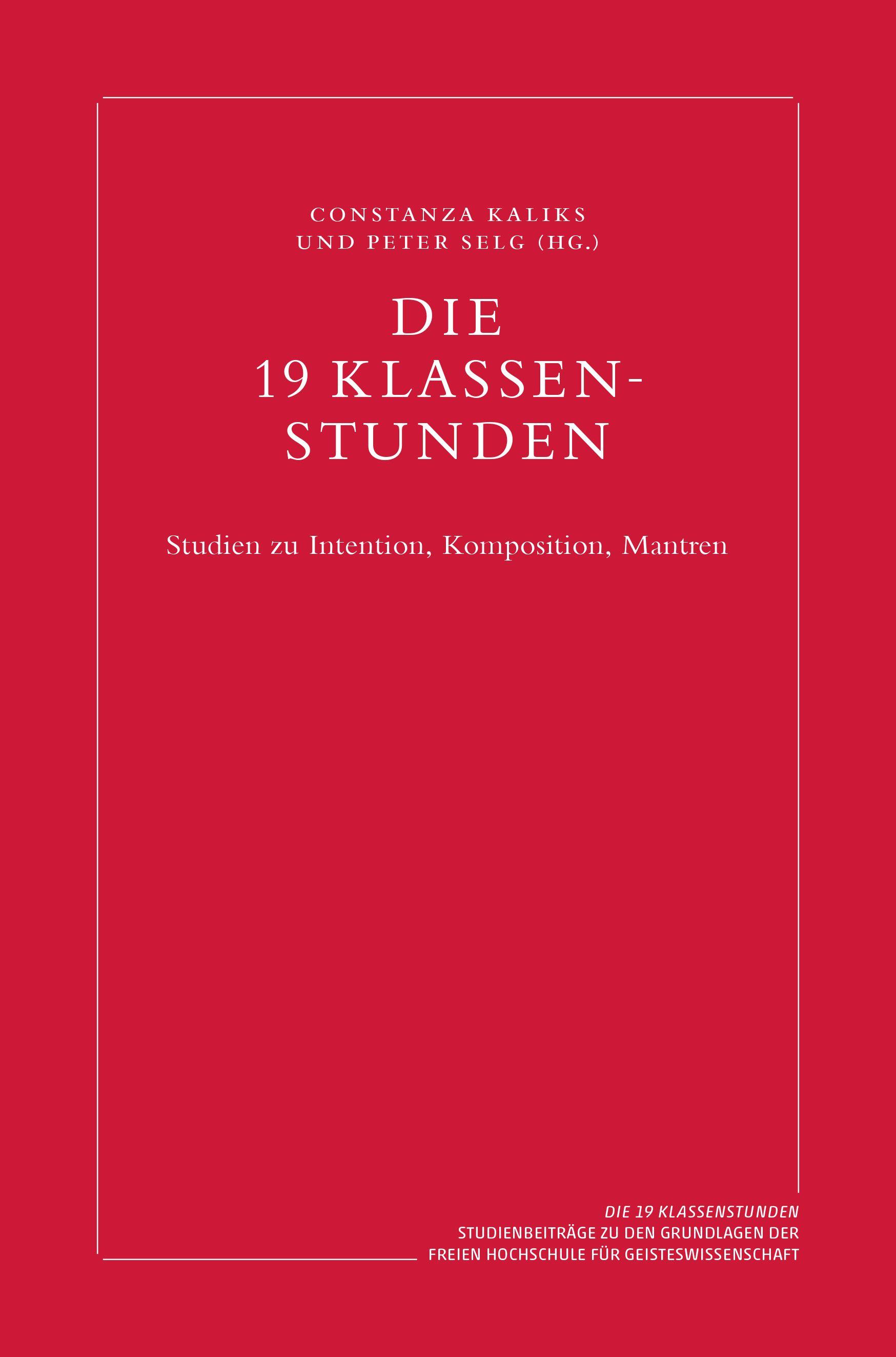 Vorderes Coverbild Die 19 Klassenstunden