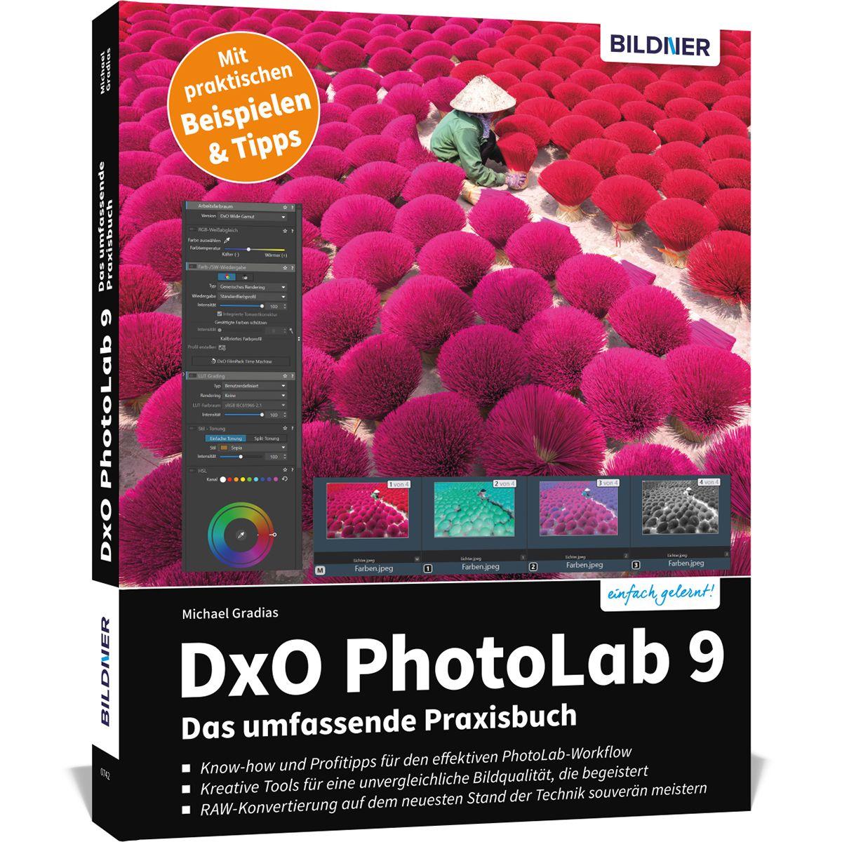 Vorderes Coverbild DxO PhotoLab 9 - Das umfassende Praxisbuch