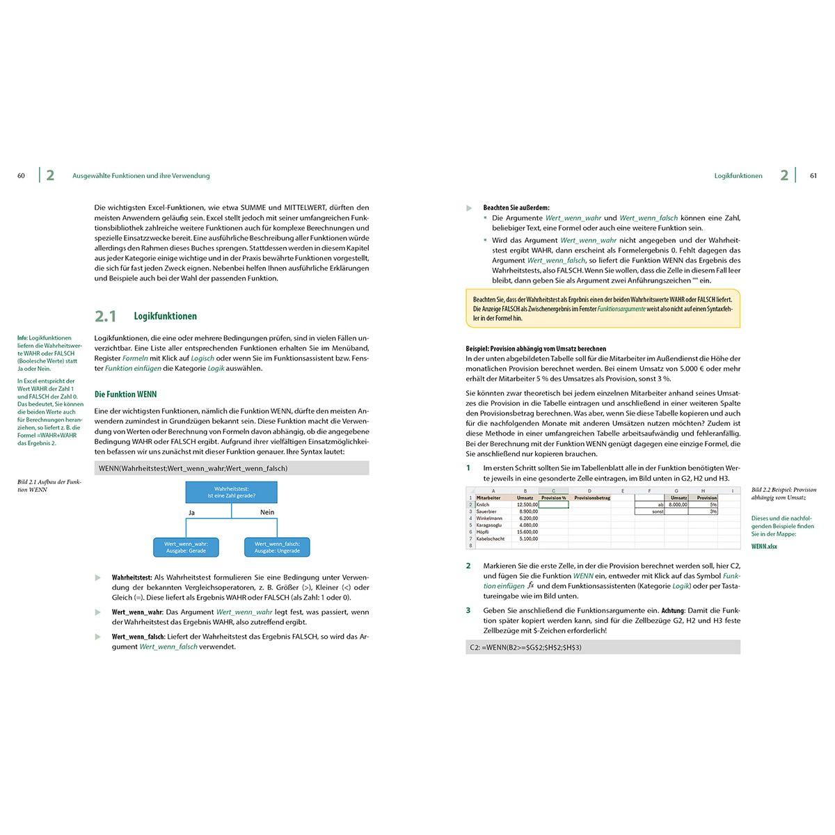 Beispielinhalt (Bild) Excel 2024 - Stufe 2: Aufbauwissen