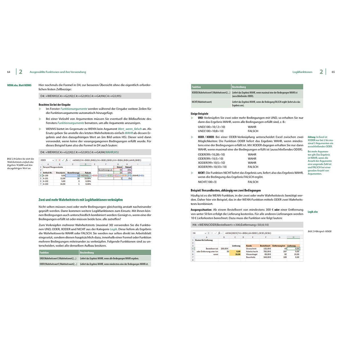 Beispielinhalt (Bild) Excel 2024 - Stufe 2: Aufbauwissen