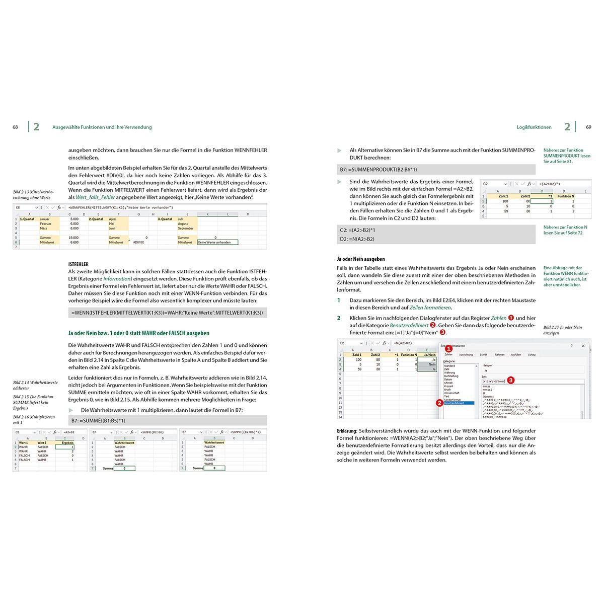 Beispielinhalt (Bild) Excel 2024 - Stufe 2: Aufbauwissen