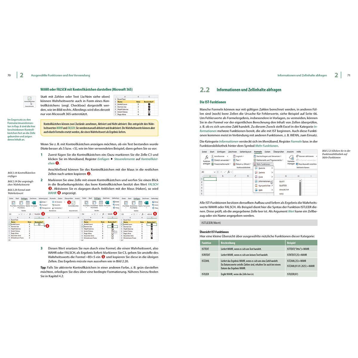 Beispielinhalt (Bild) Excel 2024 - Stufe 2: Aufbauwissen