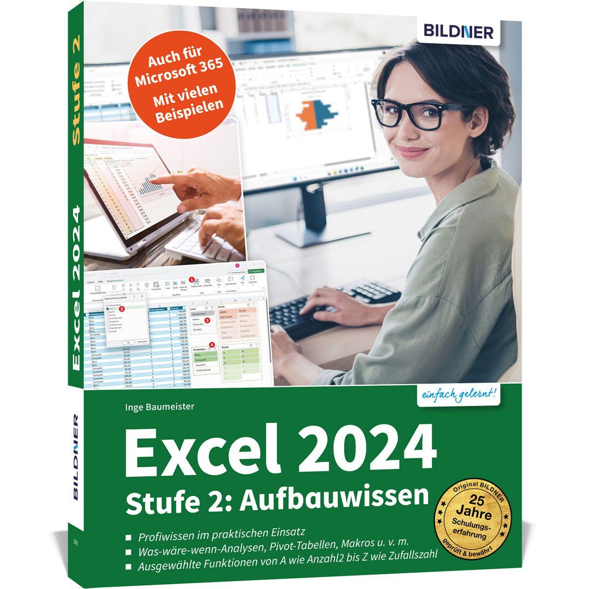 Vorderes Coverbild Excel 2024 - Stufe 2: Aufbauwissen