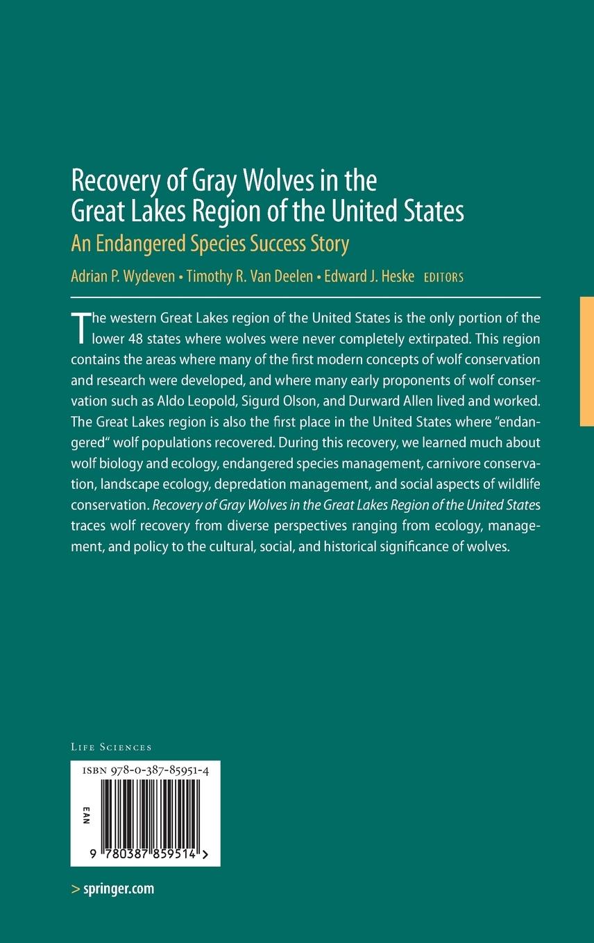 Rückseitencover Recovery of Gray Wolves in the Great Lakes Region of the United States