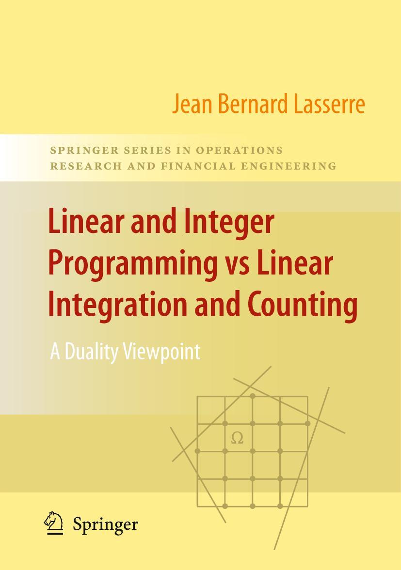 Vorderes Coverbild Linear and Integer Programming vs Linear Integration and Counting