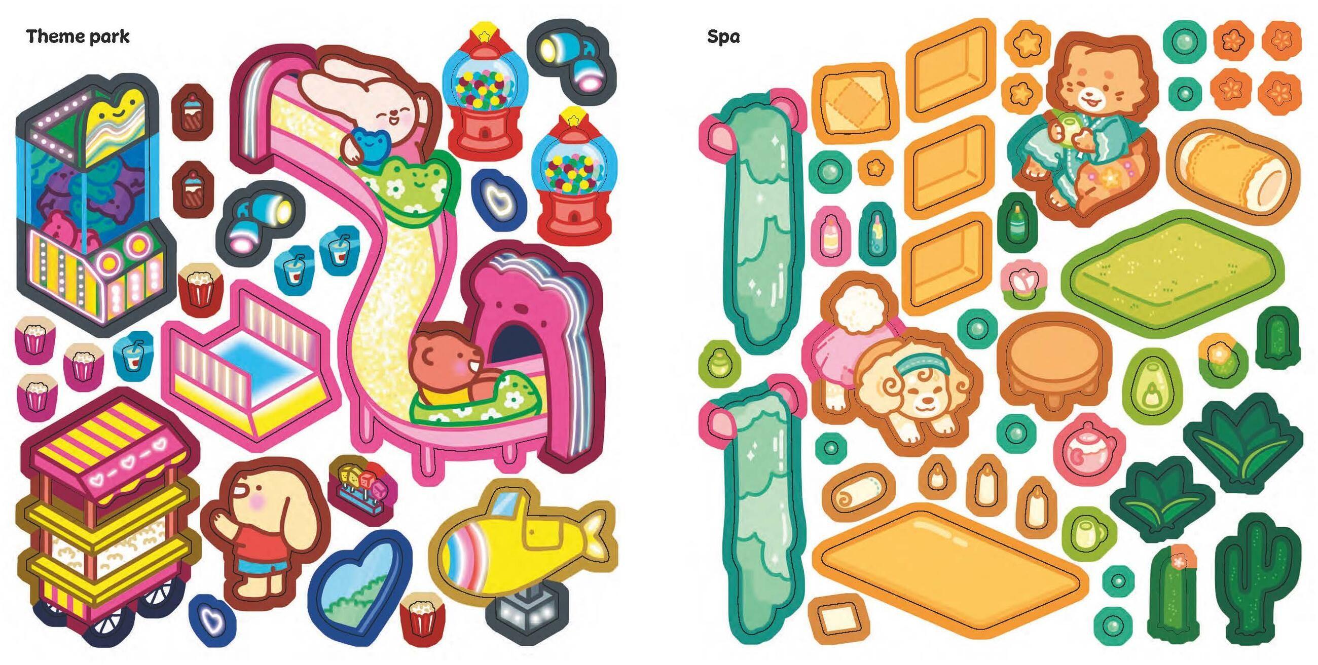 Beispielinhalt (Bild) Cute & Cozy Sticker Rooms: Cozy Getaways