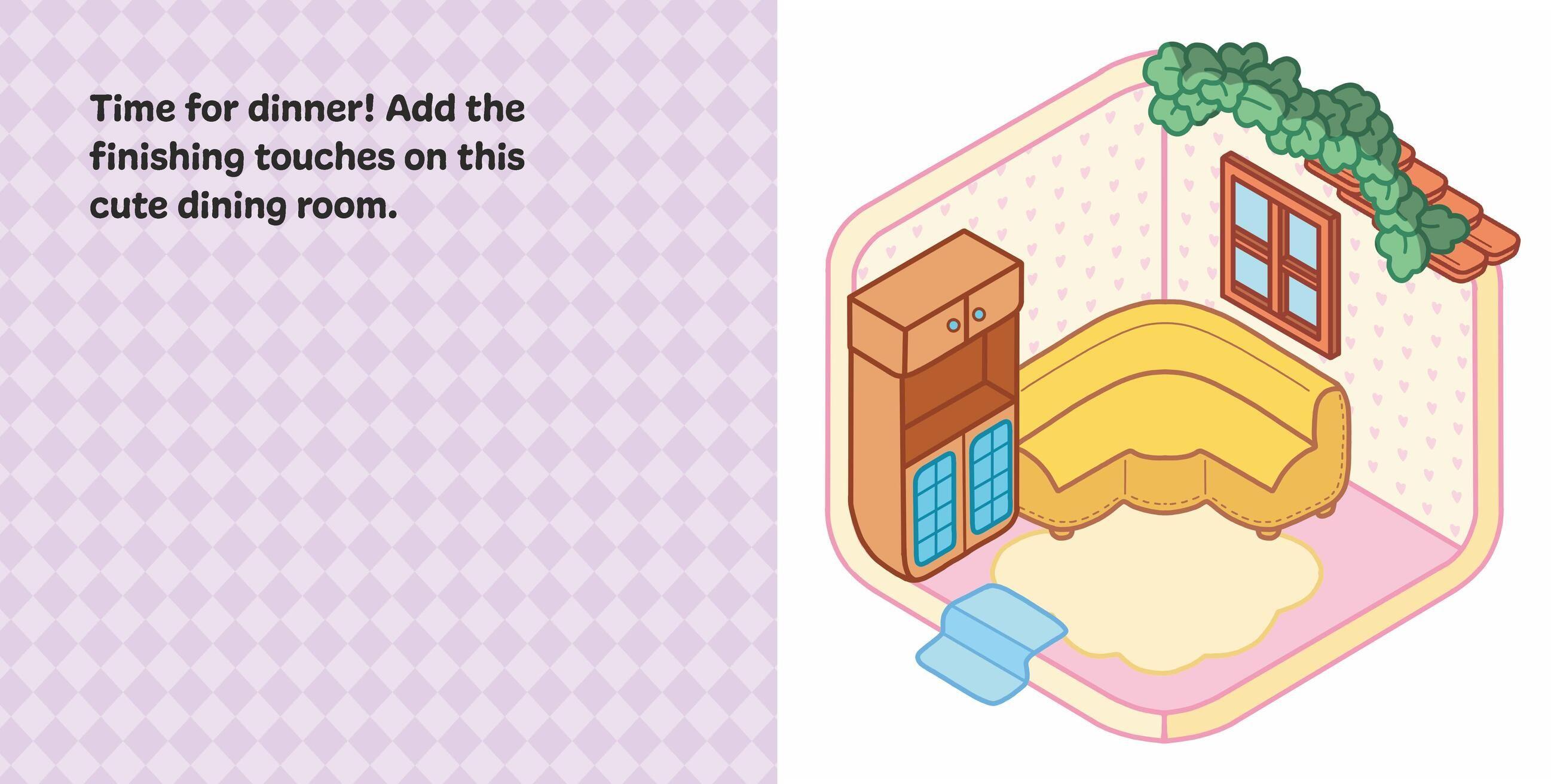 Beispielinhalt (Bild) Cute & Cozy Sticker Rooms: Happy Homes