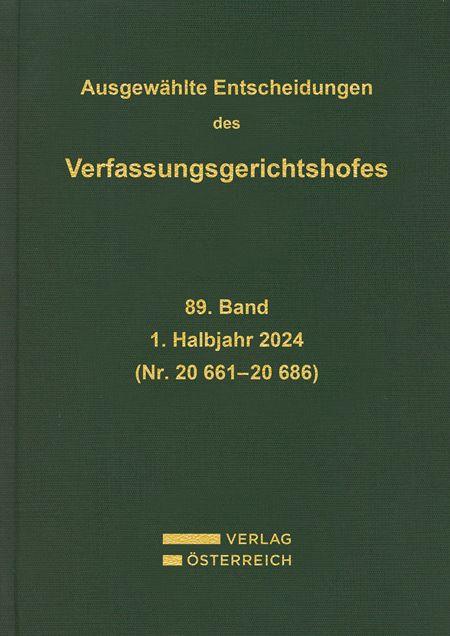 Vorderes Coverbild Ausgewählte Entscheidungen des Verfassungsgerichtshofes