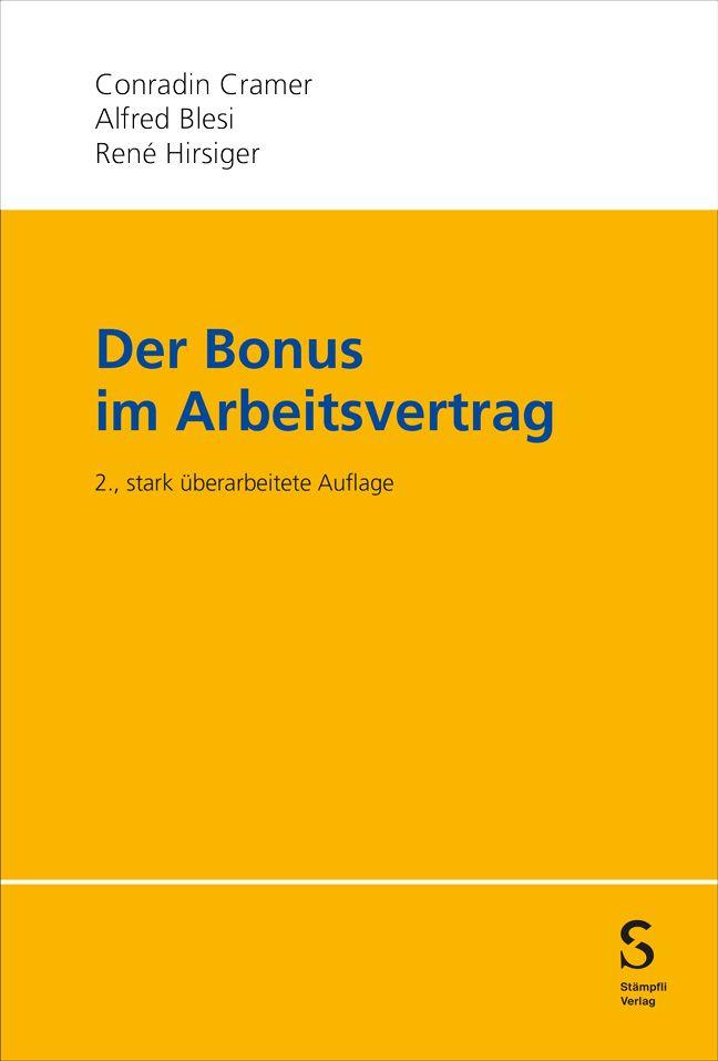 Vorderes Coverbild Der Bonus im Arbeitsvertrag