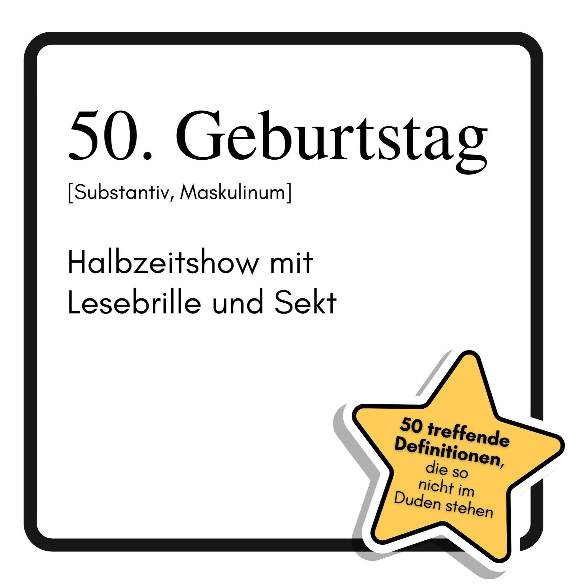 Vorderes Coverbild 50. Geburtstag