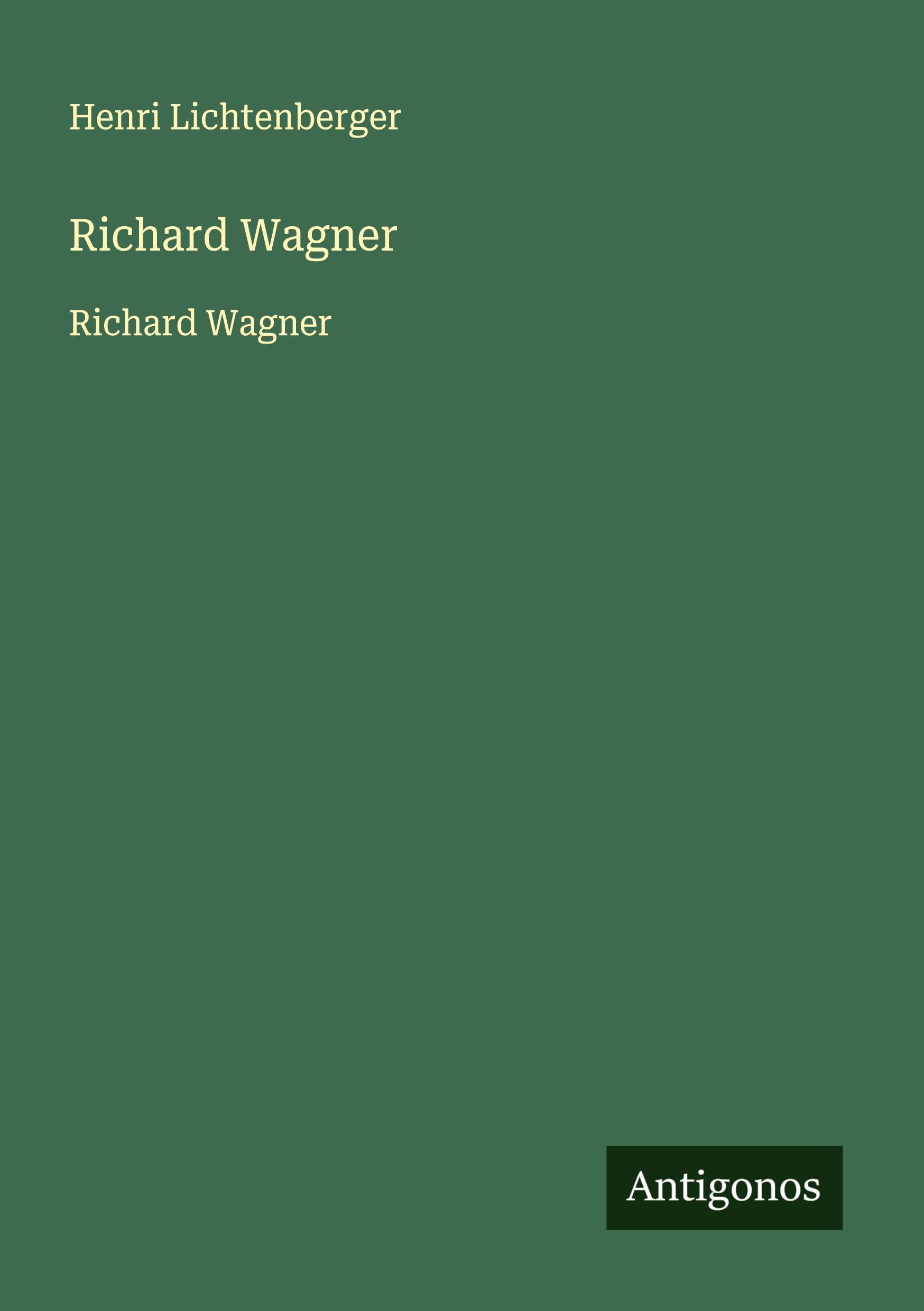 Vorderes Coverbild Richard Wagner