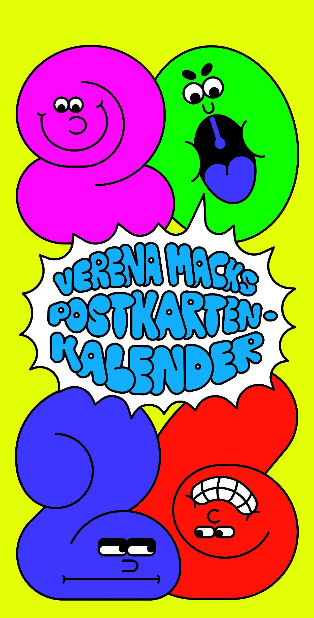Vorderes Coverbild Verena Macks Postkartenkalender 2026