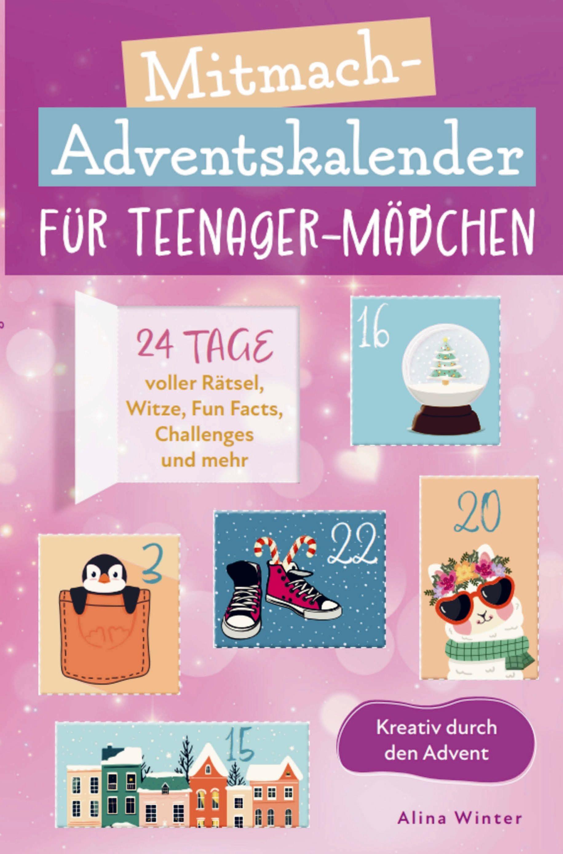 Vorderes Coverbild Mitmach-Adventskalender für Teenager Mädchen - Kreativ durch den Advent