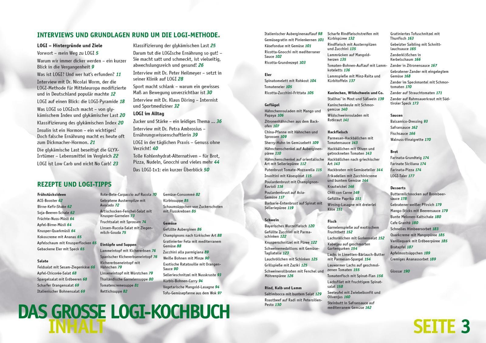 Beispielinhalt (Bild) Das große LOGI-Kochbuch
