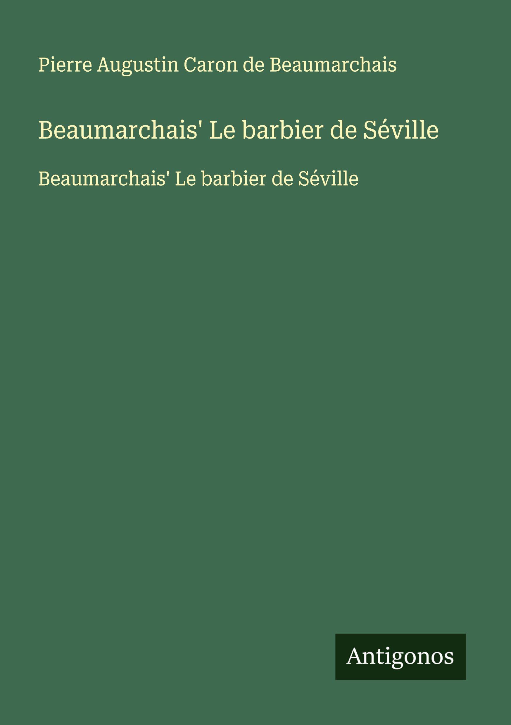 Vorderes Coverbild Beaumarchais' Le barbier de Séville