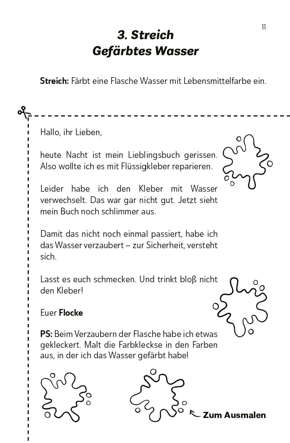 Beispielinhalt (Bild) Die lustigsten Wichtelbriefe für Kinder | Zum Ausschneiden & sofort Verwenden | Interaktives Adventskalender-Buch mit Wichtelstreichen für die Wichteltür & Mitmach-Elementen | Für Erstleser und Grundschüler ab der 1. Klasse