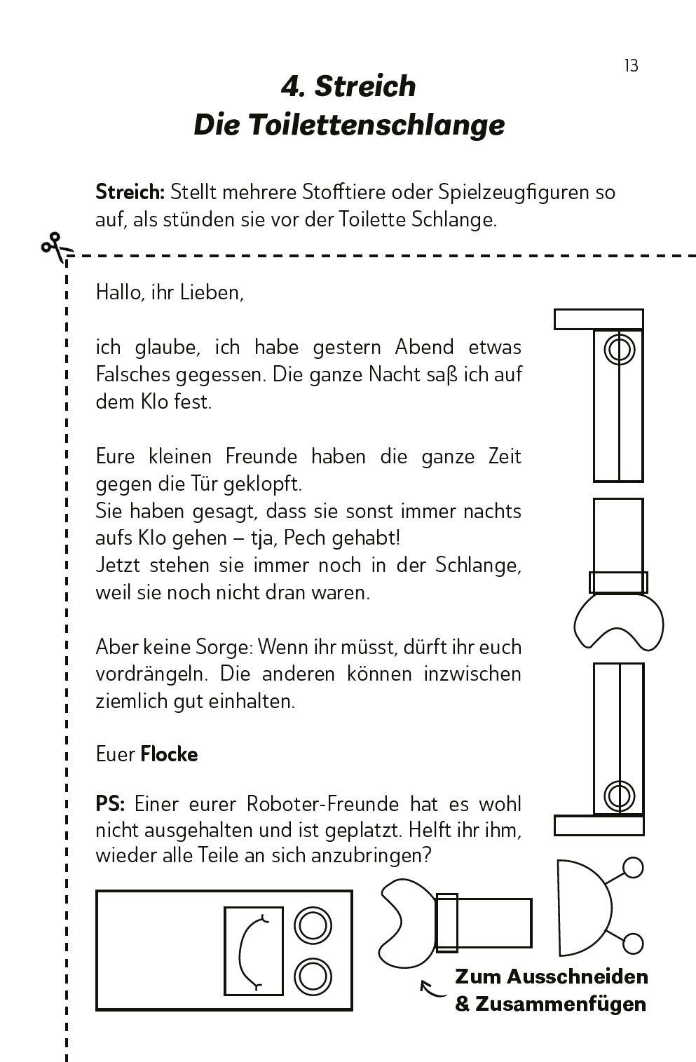 Beispielinhalt (Bild) Die lustigsten Wichtelbriefe für Kinder | Zum Ausschneiden & sofort Verwenden | Interaktives Adventskalender-Buch mit Wichtelstreichen für die Wichteltür & Mitmach-Elementen | Für Erstleser und Grundschüler ab der 1. Klasse