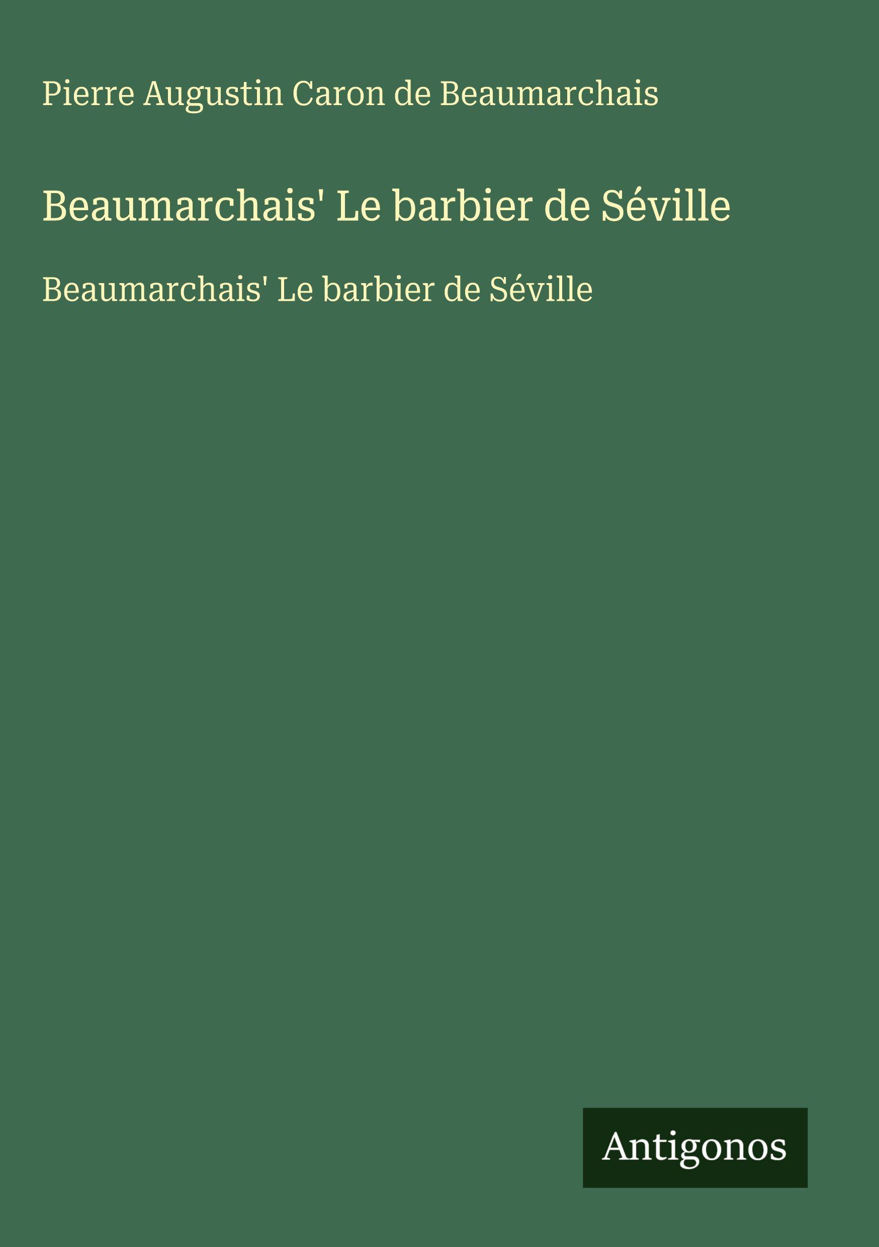 Vorderes Coverbild Beaumarchais' Le barbier de Séville