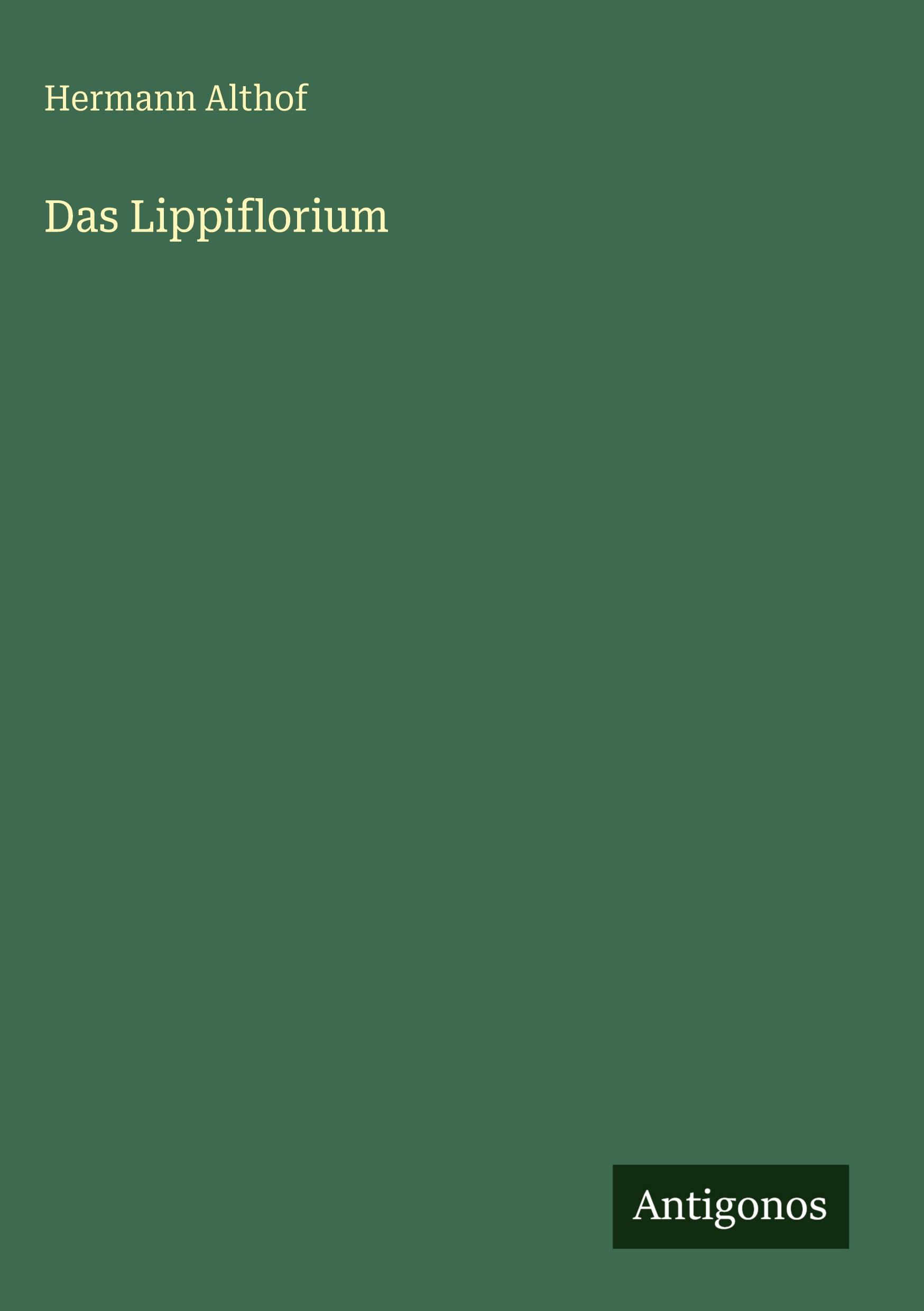Vorderes Coverbild Das Lippiflorium