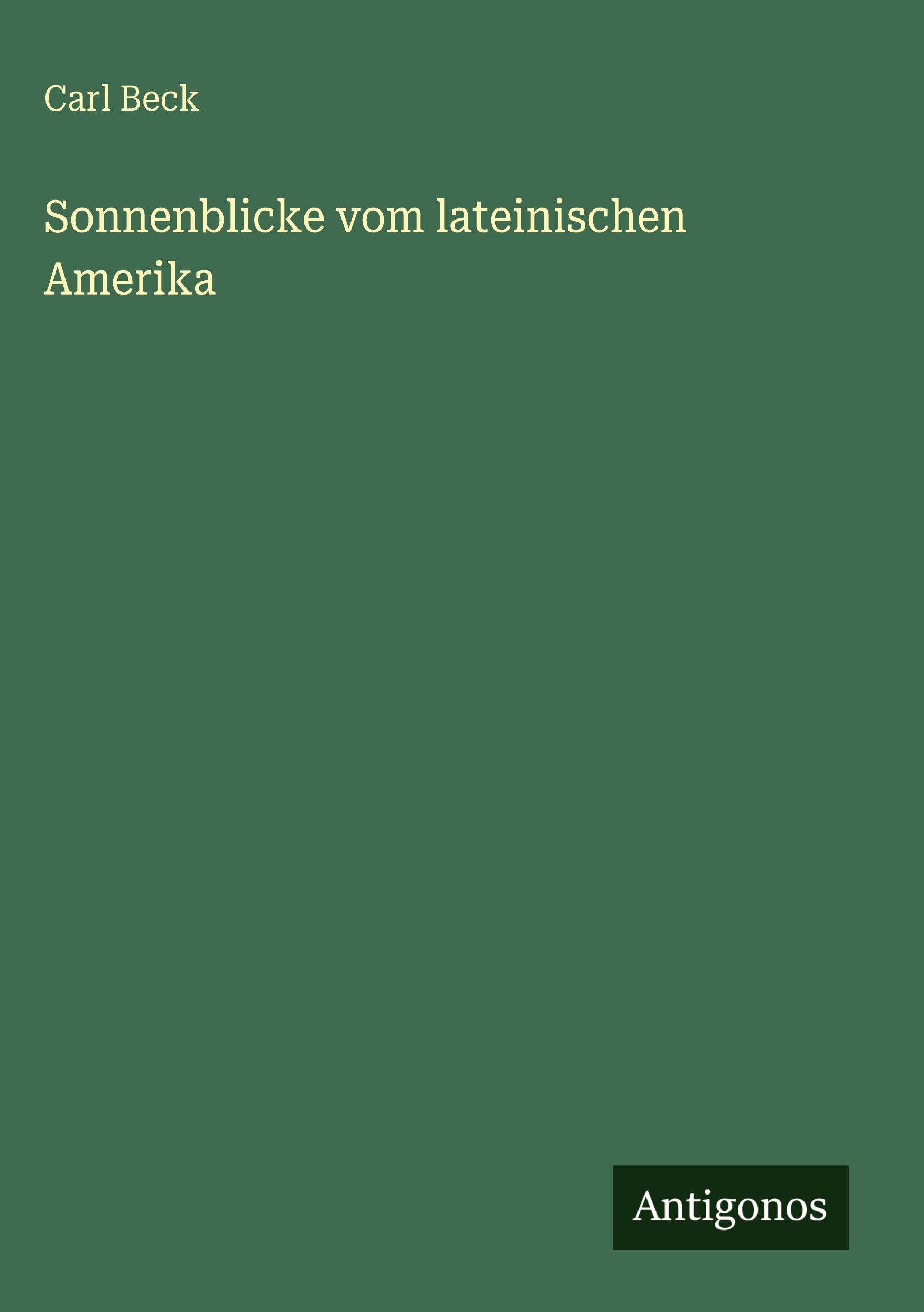 Vorderes Coverbild Sonnenblicke vom lateinischen Amerika
