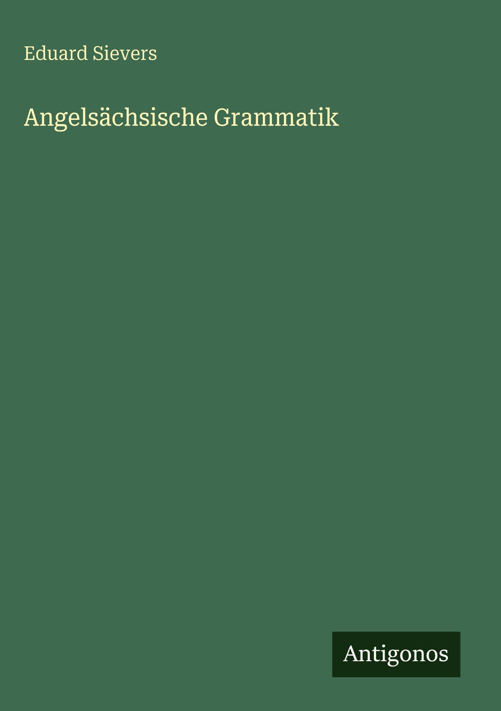 Vorderes Coverbild Angelsächsische Grammatik