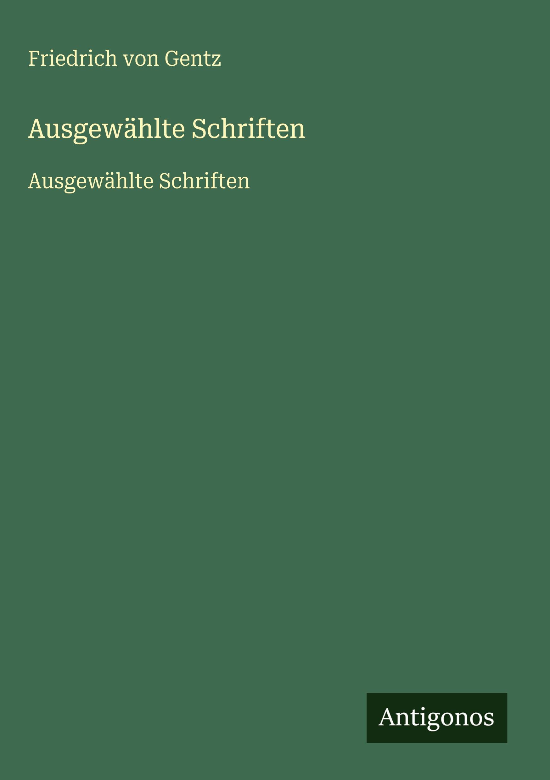 Vorderes Coverbild Ausgewählte Schriften