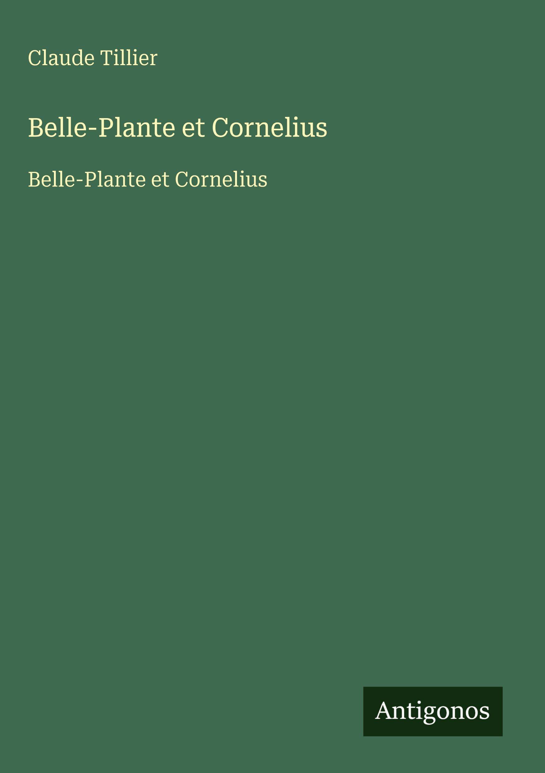 Vorderes Coverbild Belle-Plante et Cornelius