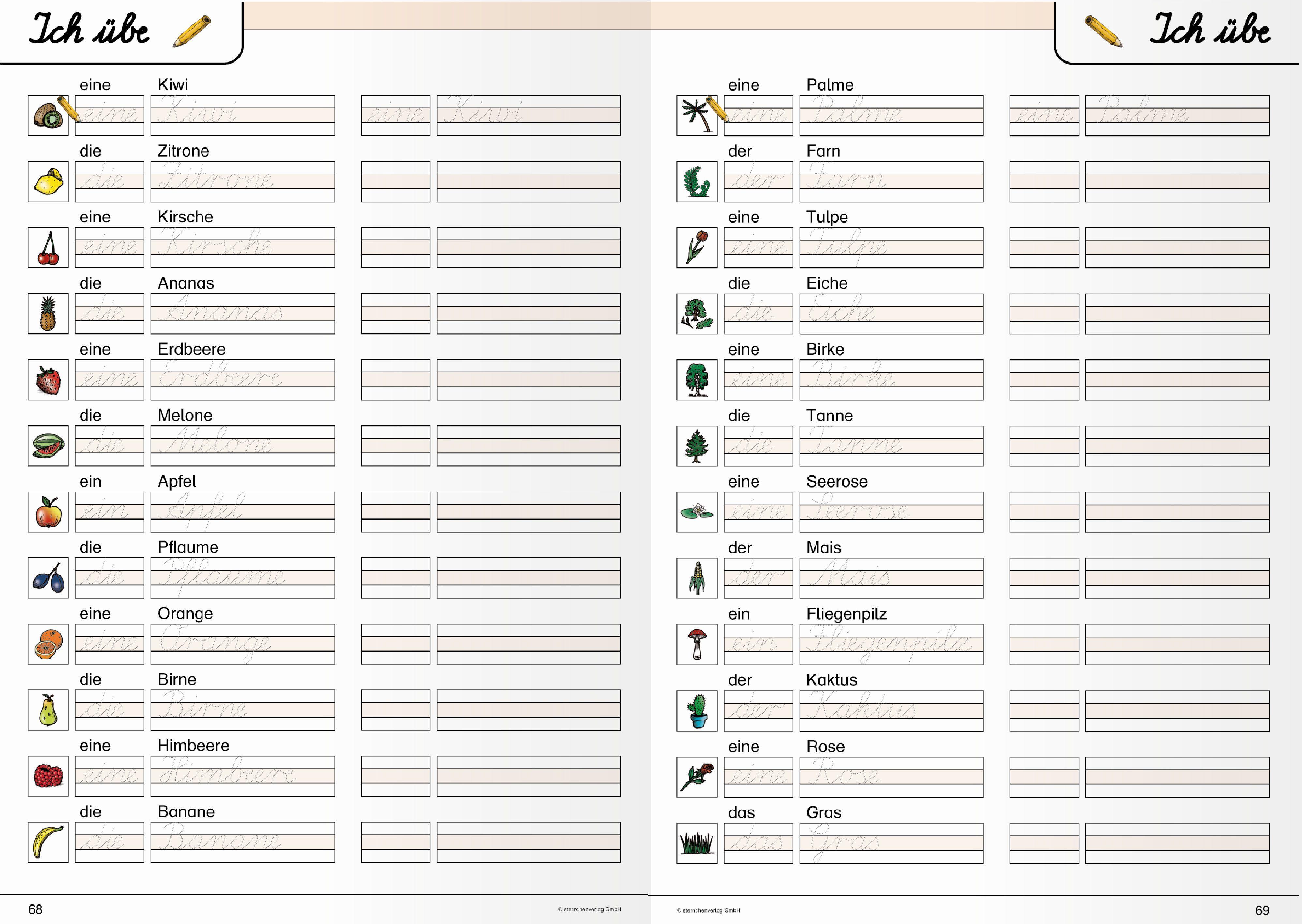 Beispielinhalt (Bild) Ich kann die Schreibschrift LA + Übungsheft 1 und 2 - Lateinische Ausgangsschrift - 3 Hefte im Set