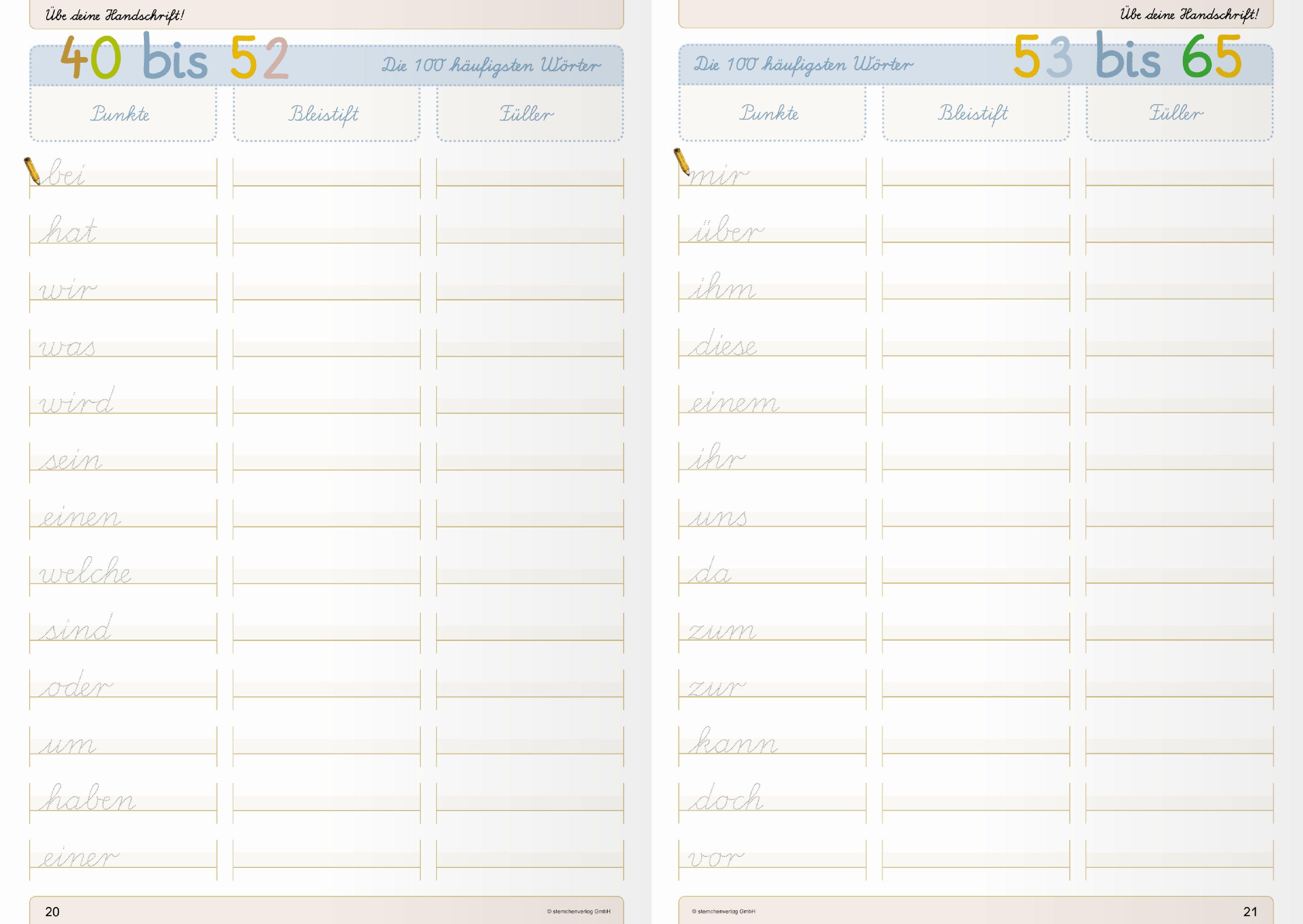 Beispielinhalt (Bild) Ich kann die Schreibschrift LA + Übungsheft 1 und 2 - Lateinische Ausgangsschrift - 3 Hefte im Set