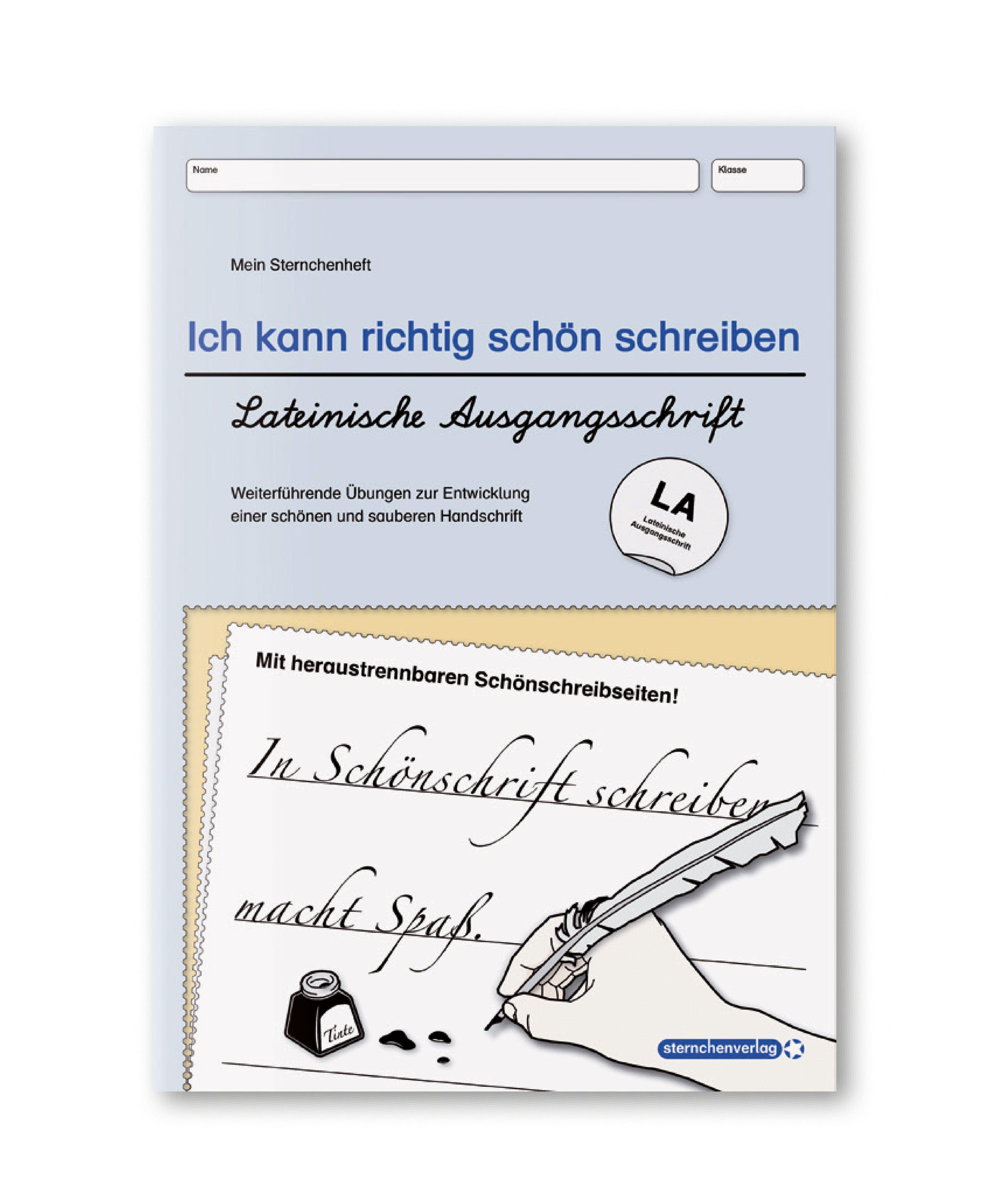 Beispielinhalt (Bild) Ich kann die Schreibschrift LA + Übungsheft 1 und 2 - Lateinische Ausgangsschrift - 3 Hefte im Set