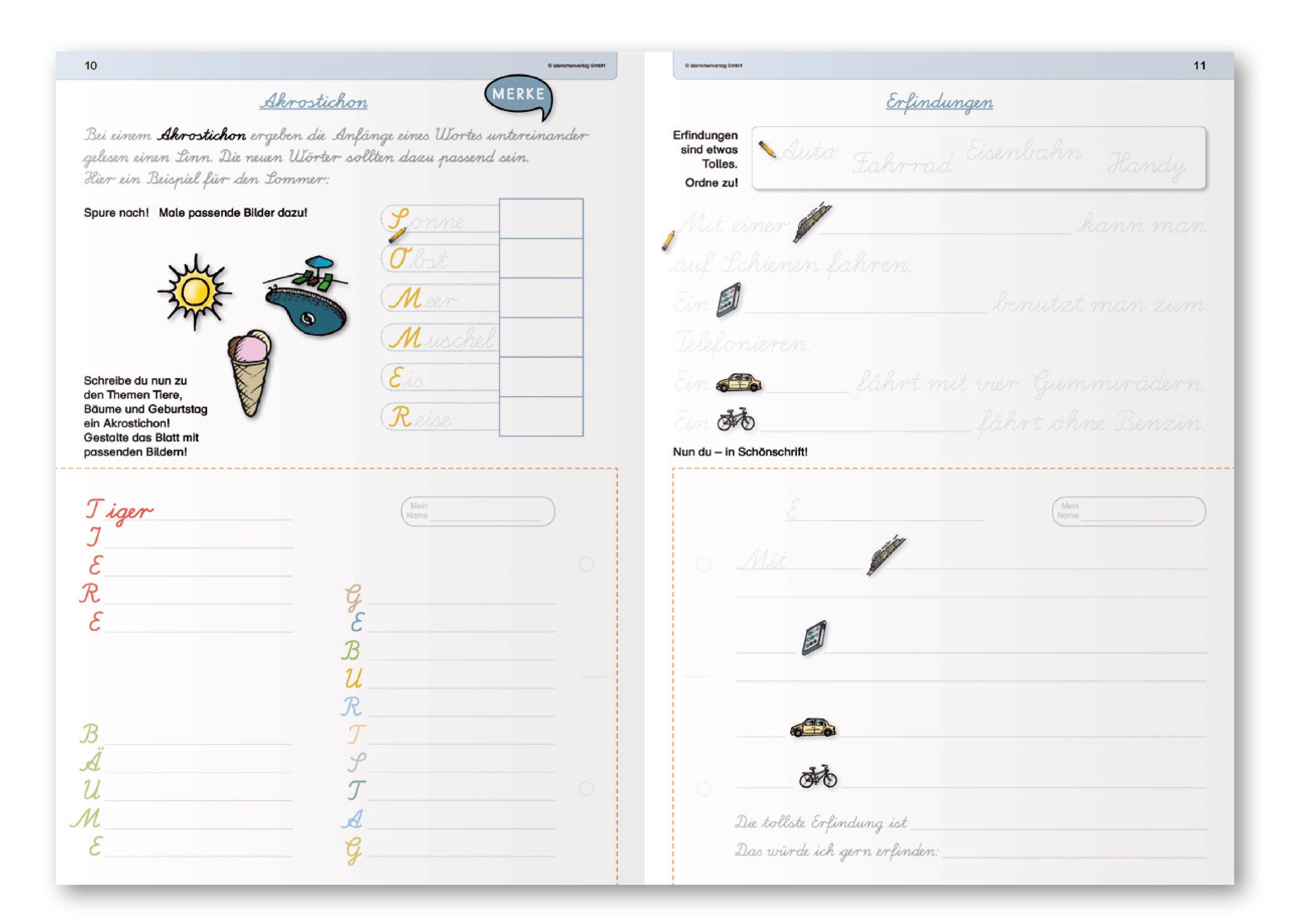 Beispielinhalt (Bild) Ich kann die Schreibschrift LA + Übungsheft 1 und 2 - Lateinische Ausgangsschrift - 3 Hefte im Set