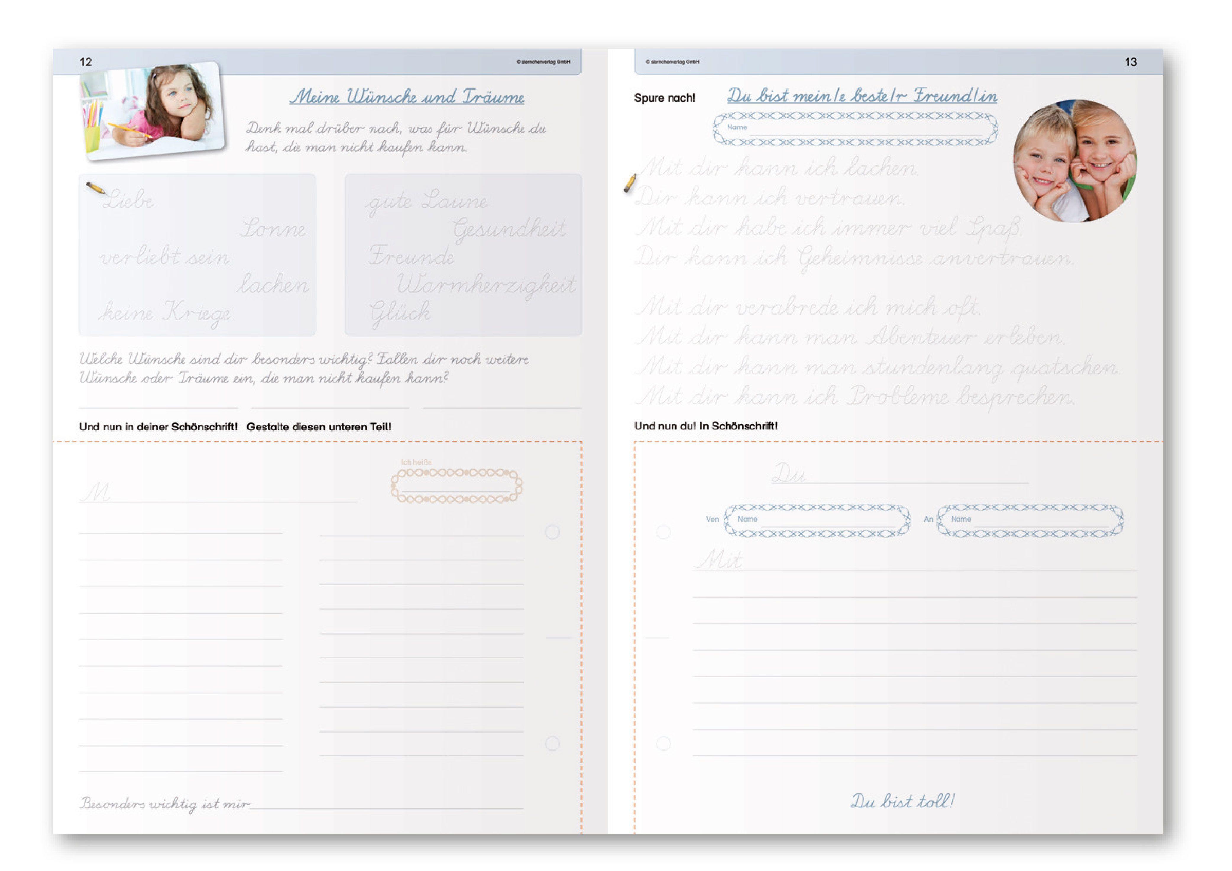 Beispielinhalt (Bild) Ich kann die Schreibschrift LA + Übungsheft 1 und 2 - Lateinische Ausgangsschrift - 3 Hefte im Set