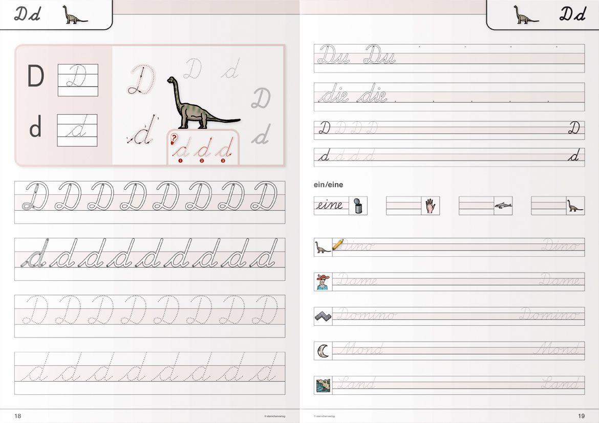 Beispielinhalt (Bild) Ich kann die Schreibschrift LA + Übungsheft 1 und 2 - Lateinische Ausgangsschrift - 3 Hefte im Set