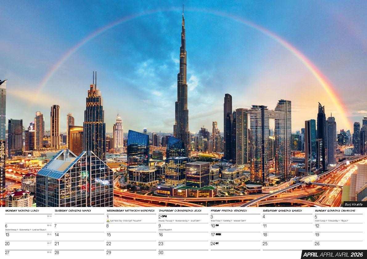 Beispielinhalt (Bild) Dubai 2026 Offizieller Kalender