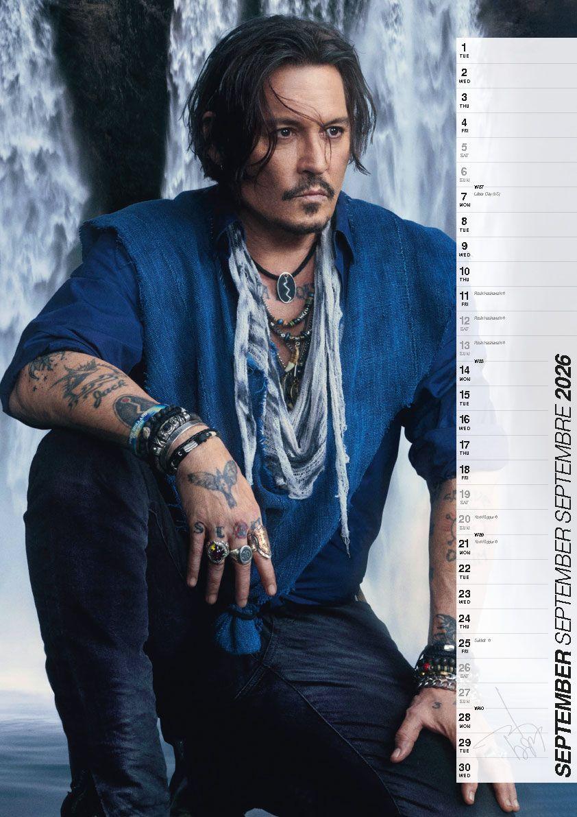 Beispielinhalt (Bild) Johnny Depp 2026 Offizieller Kalender