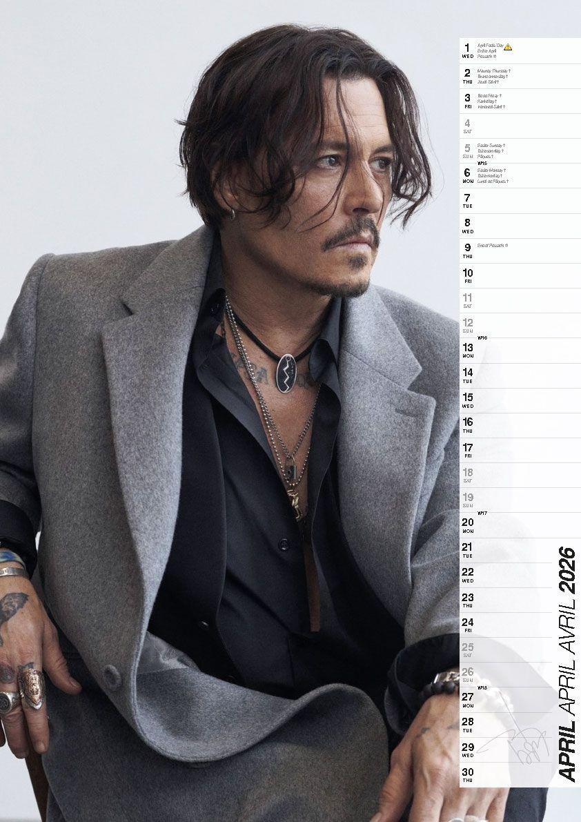 Beispielinhalt (Bild) Johnny Depp 2026 Offizieller Kalender