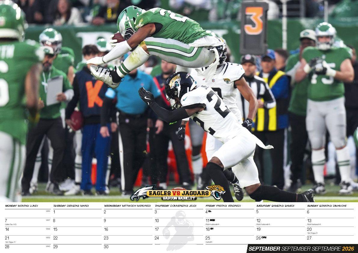 Beispielinhalt (Bild) American Football Kalender 2026