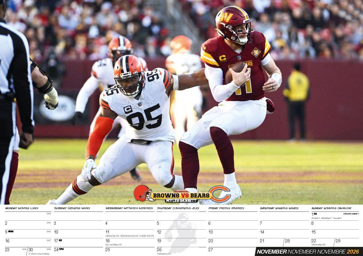 Beispielinhalt (Bild) American Football Kalender 2026