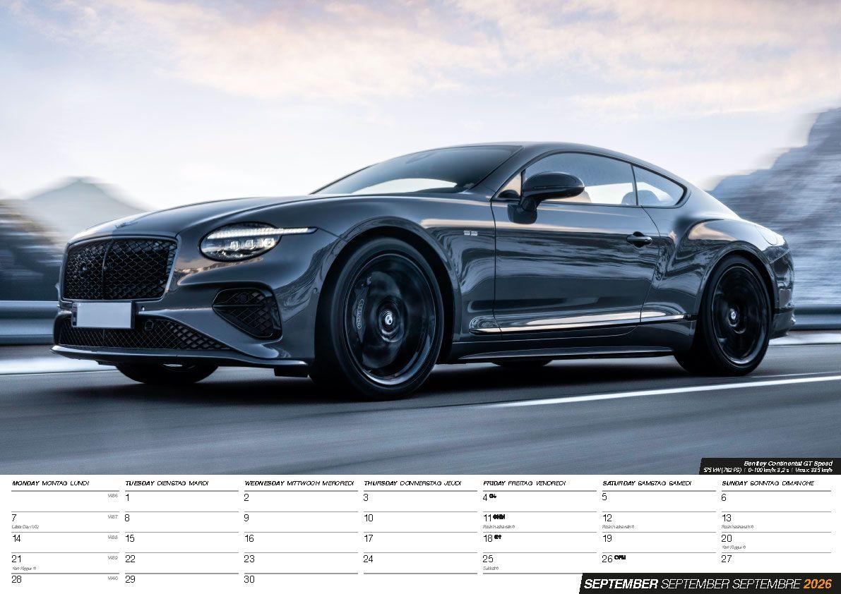 Beispielinhalt (Bild) Sports Cars 2026 - Sportwagen - Autos Kalender