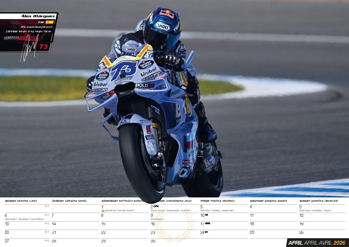 Beispielinhalt (Bild) Moto GP Kalender 2026