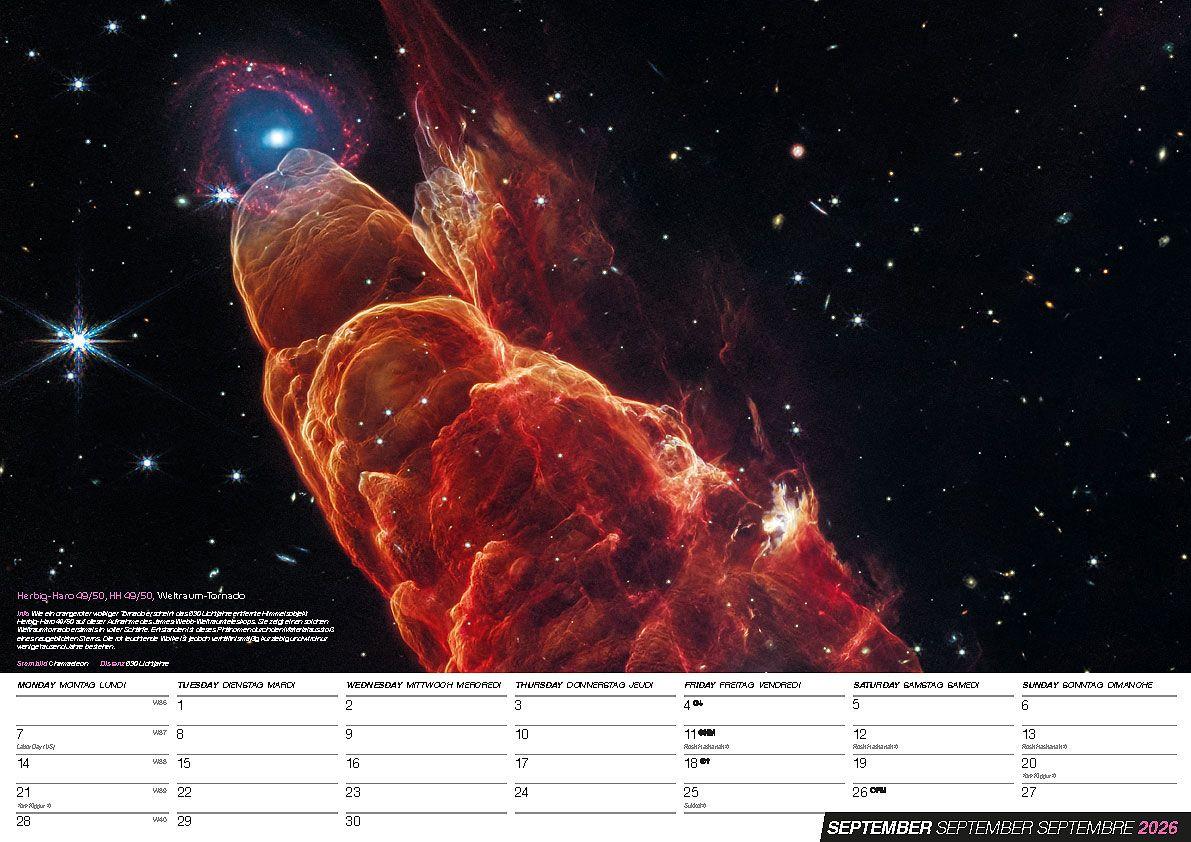 Beispielinhalt (Bild) NASA Astronomie: Faszination Weltall - Weltraum Kalender 2026 - Galaxien, Sterne, Planeten, Universum