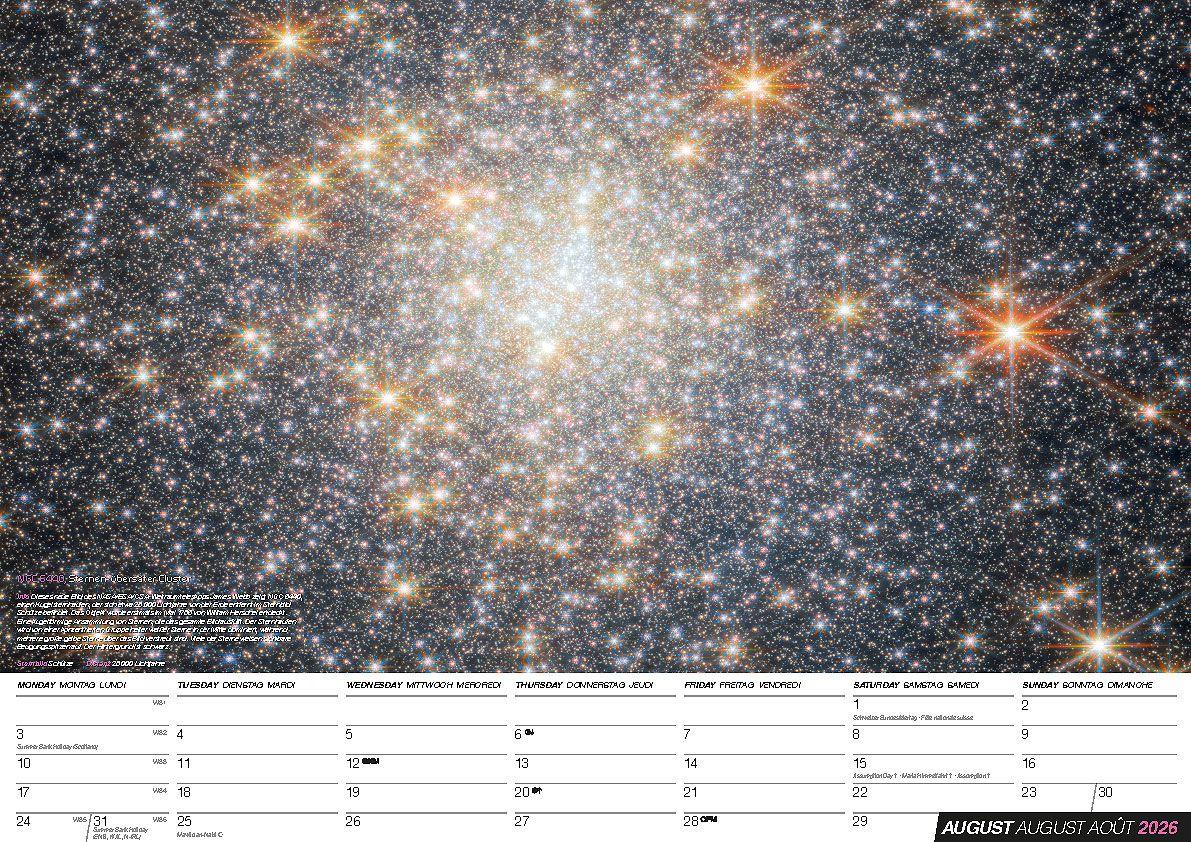 Beispielinhalt (Bild) NASA Astronomie: Faszination Weltall - Weltraum Kalender 2026 - Galaxien, Sterne, Planeten, Universum