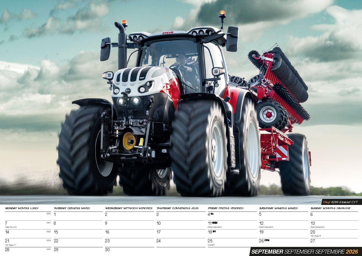 Beispielinhalt (Bild) Traktoren Kalender 2026