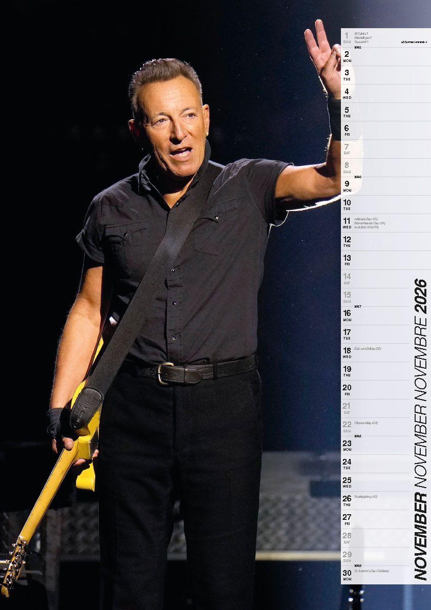Beispielinhalt (Bild) Bruce Springsteen Kalender 2026