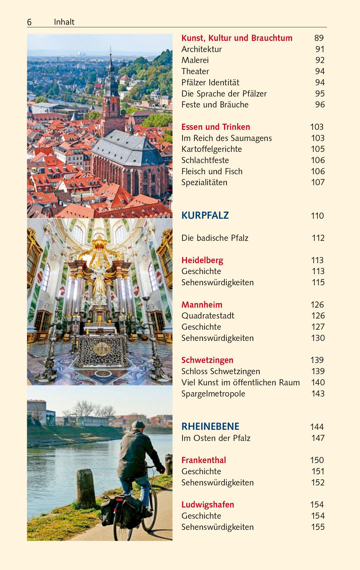 Beispielinhalt (Bild) TRESCHER Reiseführer Pfalz