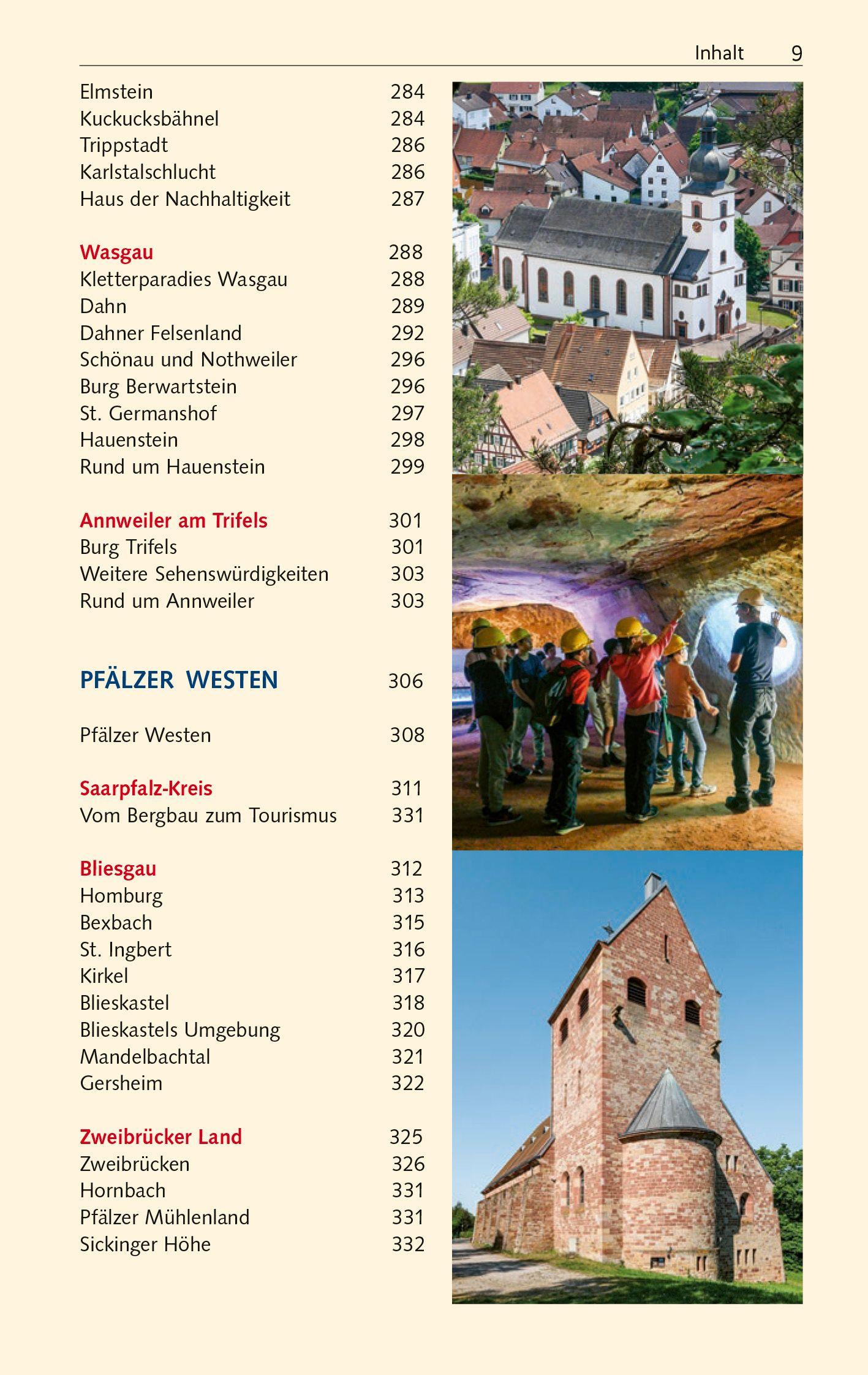 Beispielinhalt (Bild) TRESCHER Reiseführer Pfalz