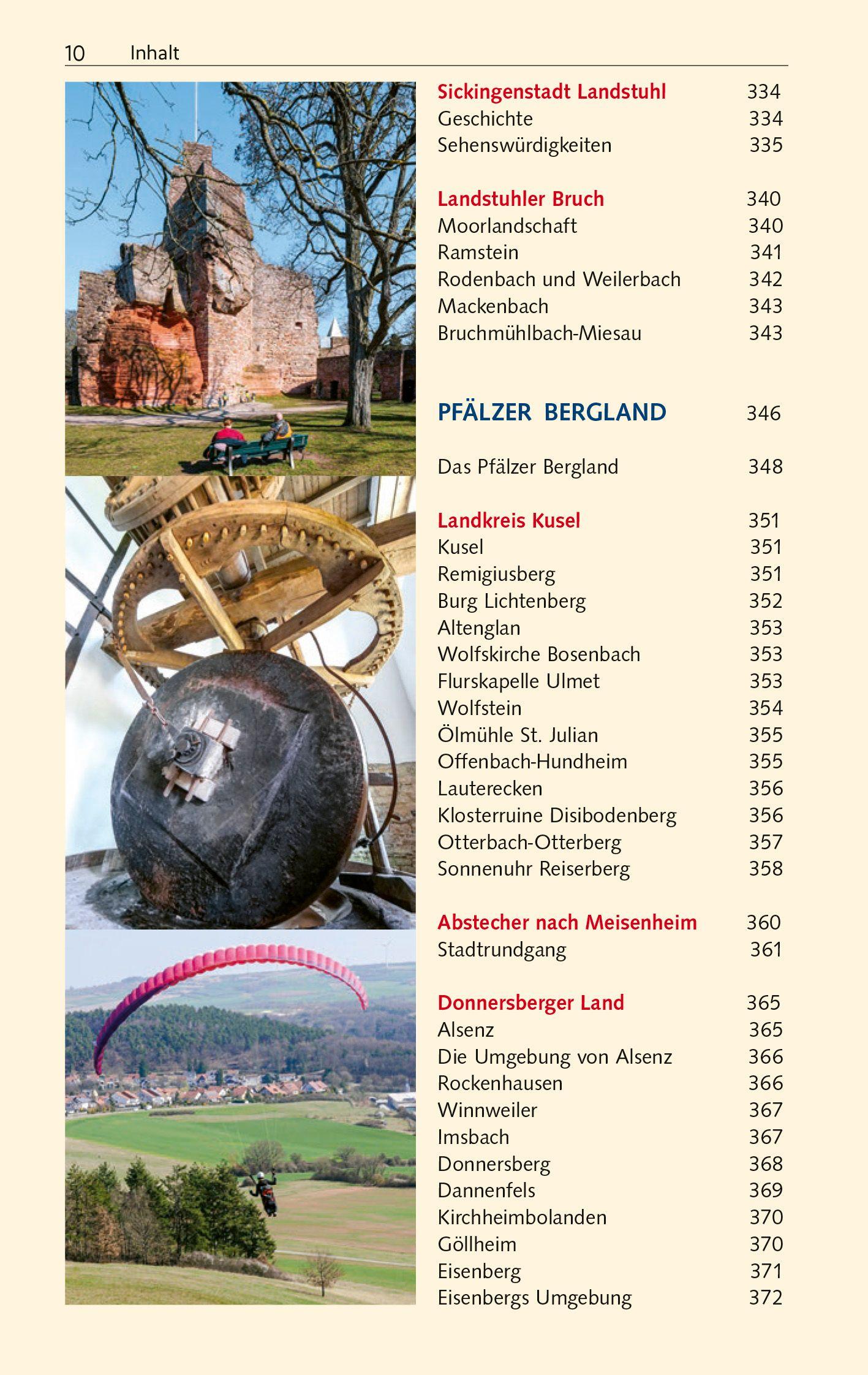 Beispielinhalt (Bild) TRESCHER Reiseführer Pfalz