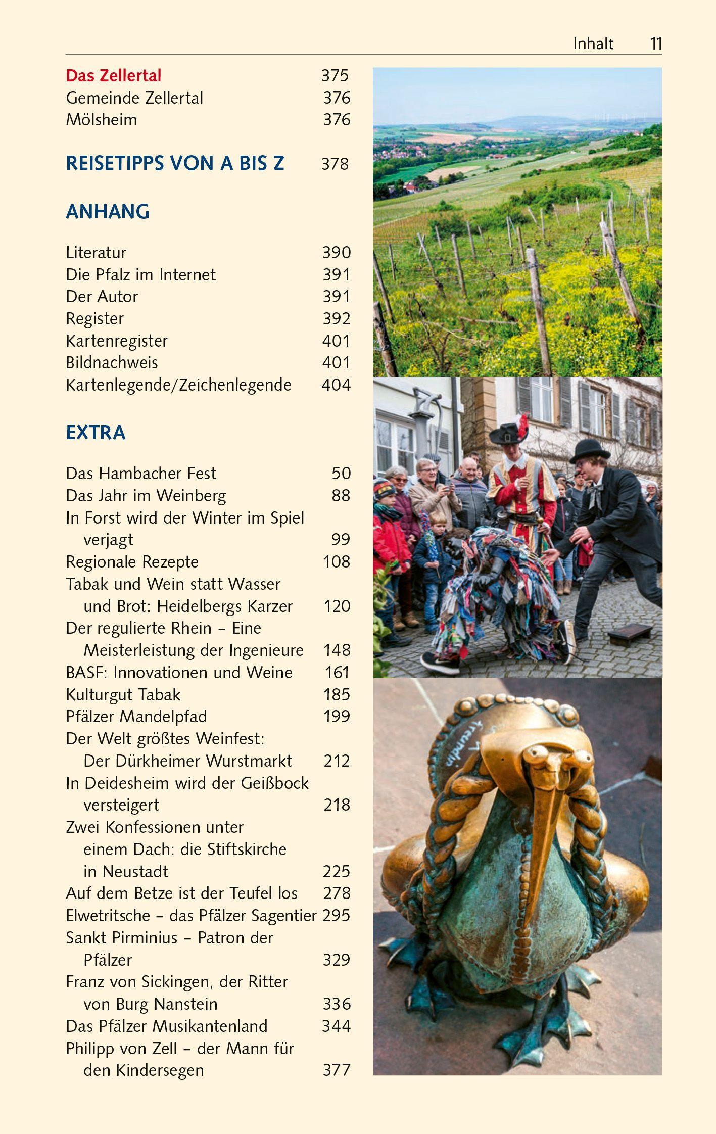 Beispielinhalt (Bild) TRESCHER Reiseführer Pfalz