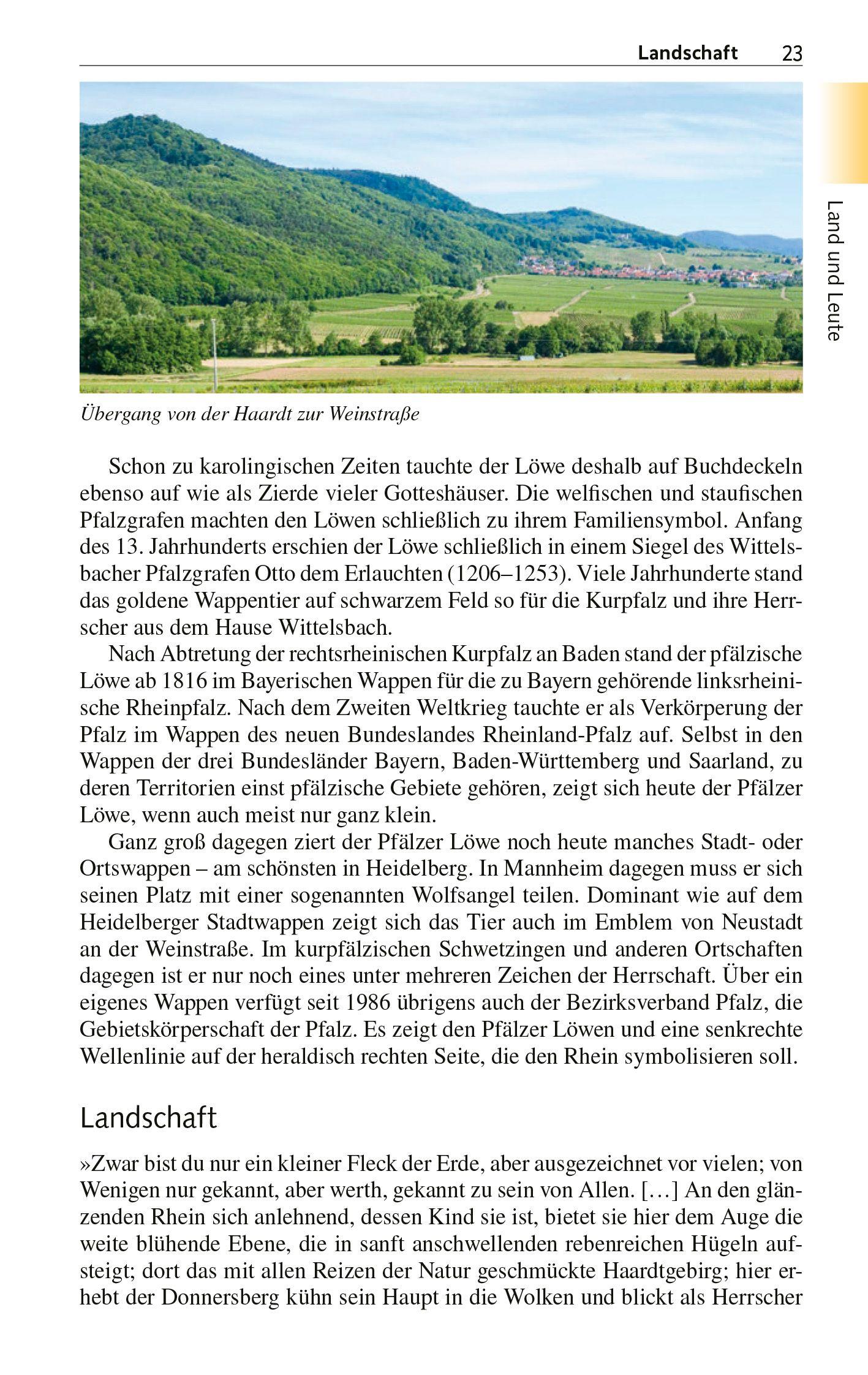 Beispielinhalt (Bild) TRESCHER Reiseführer Pfalz